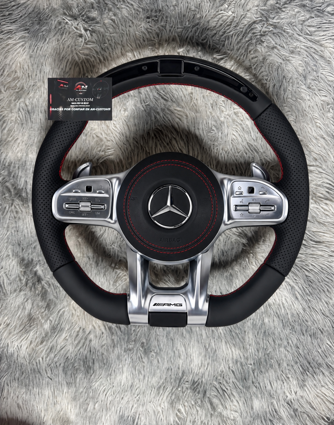 Volante MERCEDES Cuero con Panel LED de Revoluciones