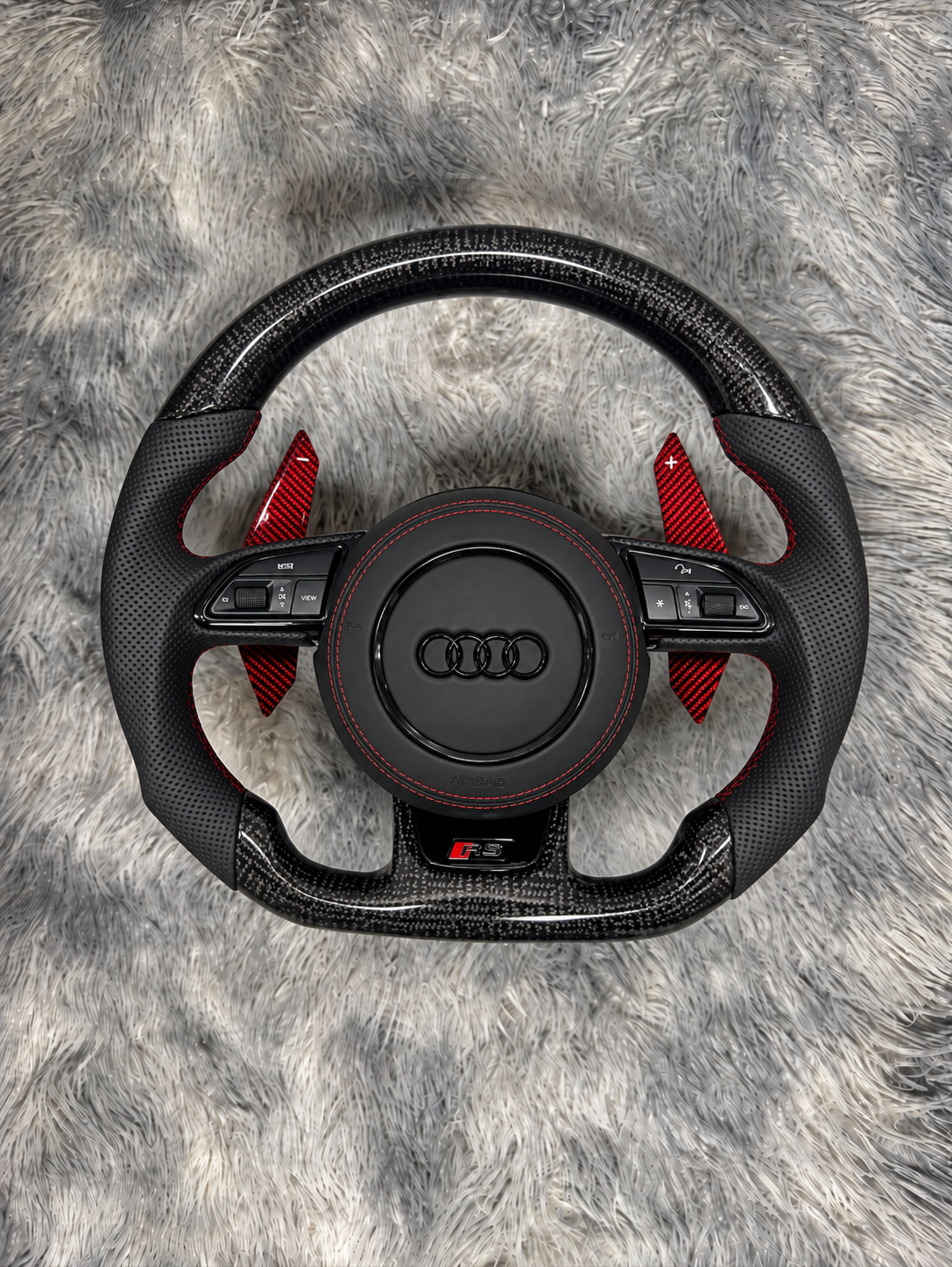 Volante AUDI Carbono 2 ,Cuero microperforado
