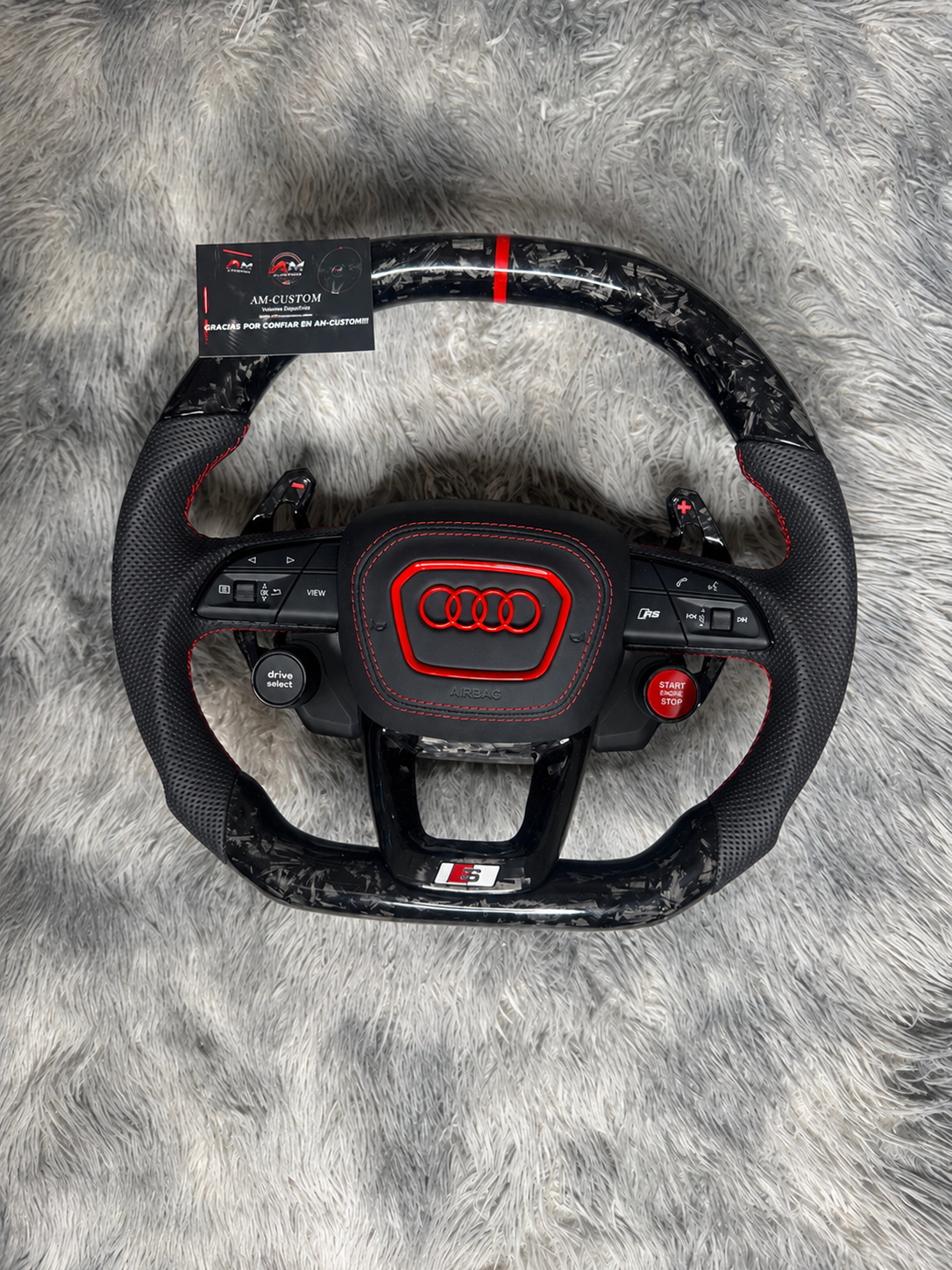 Volante AUDI Carbono Forjado Con Botonera de Arranque