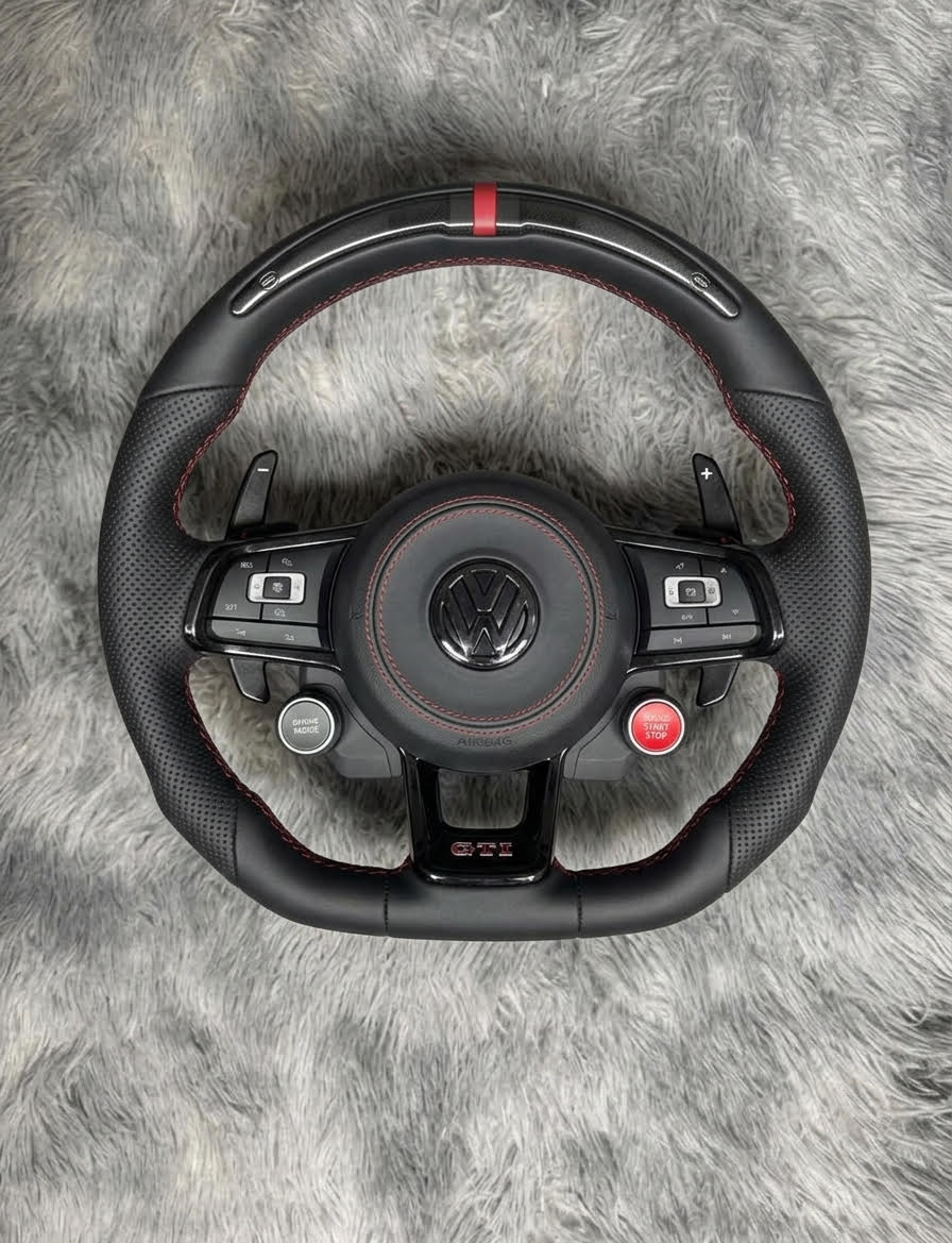 Volante GOLF Cuero con Cuenta Revoluciones y Botonera de Arranque