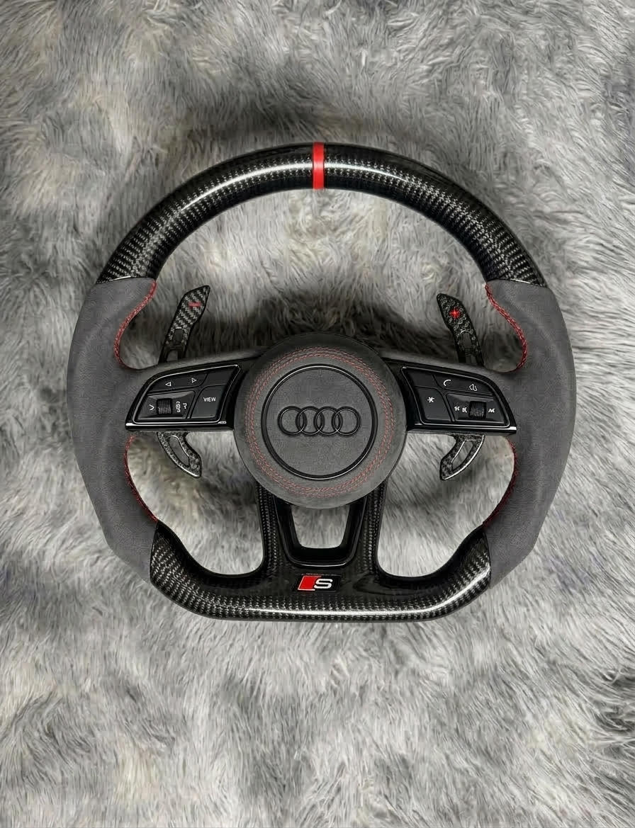 Volante AUDI Fibra de Carbono Con Alcantara
